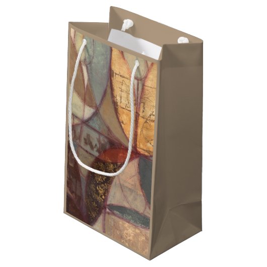 Petit Sac Cadeau Peinture Abstraite de feuilles florales par Norman (Dos Angle)