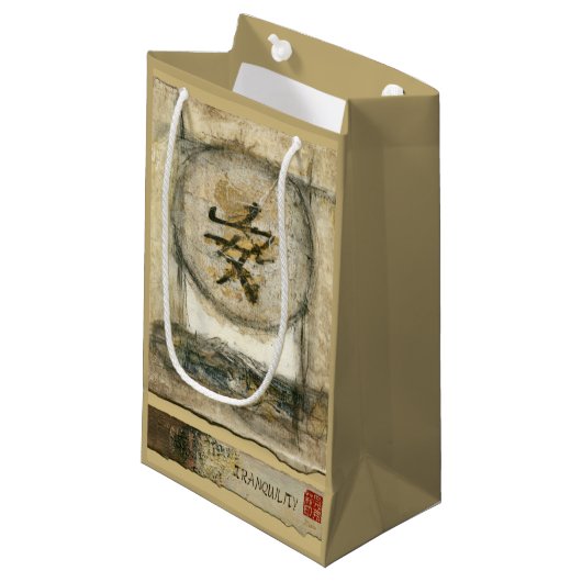 Petit Sac Cadeau Peinture chinoise de tranquilité par Mauro (Devant Angle)