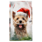 Petit Sac Cadeau Peinture de Noël de Cairn Terrier (Dos)