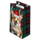 Petit Sac Cadeau Pembroke Welsh Corgi Festin Chien Plaid Noël (Dos Angle)