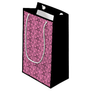 Petit Sac Cadeau Pentagramme rose Baphomet