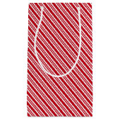 Petit Sac Cadeau Peppermint Stripe Red and White Classic Christmas (Devant)