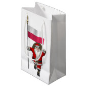 Petit Sac Cadeau Père Noël Avec Drapeau De Pologne (Devant Angle)
