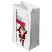 Petit Sac Cadeau Père Noël Avec Drapeau De Pologne (Dos Angle)