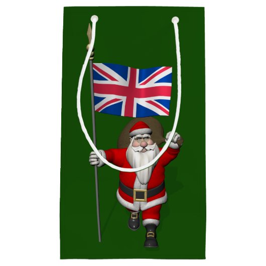 Petit Sac Cadeau Père Noël Avec L'Enseigne Du Royaume-Uni (Devant)