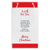 Petit Sac Cadeau Père Noël brillant Joyeux Noël Père Noël Noël Noël (Dos)