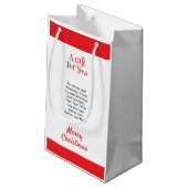 Petit Sac Cadeau Père Noël brillant Joyeux Noël Père Noël Noël Noël (Dos Angle)