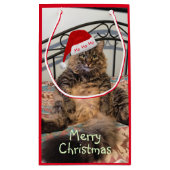 Petit Sac Cadeau Père Noël Cat Ho Ho Ho Petit Cadeau (Dos)
