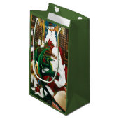 Petit Sac Cadeau Père Noël Christmas Dragon Imaginaire (Devant Angle)