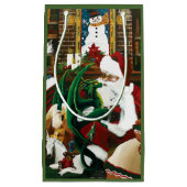 Petit Sac Cadeau Père Noël Christmas Dragon Imaginaire (Devant)