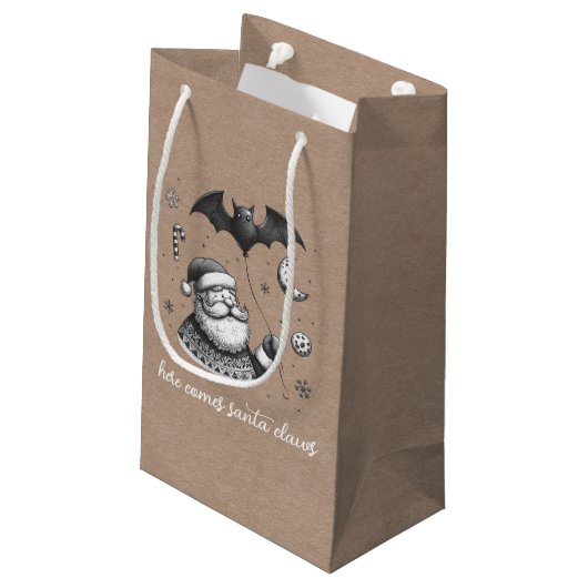 Petit Sac Cadeau Père Noël Claws (Dos Angle)