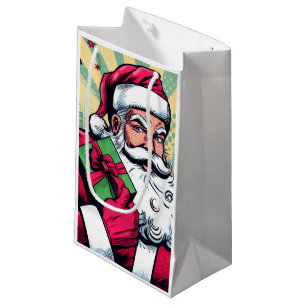 Petit Sac Cadeau Père Noël de bande dessinée/Noël