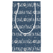 Petit Sac Cadeau Père Noël Paws - Empreintes de Noël (Devant)