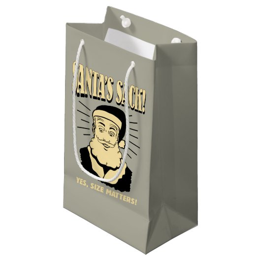Petit Sac Cadeau Père Noël Sack : Oui, la taille compte (Devant Angle)
