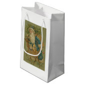 Petit Sac Cadeau Père Noël vintage avec arbre (Dos Angle)