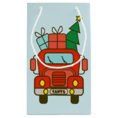 Petit Sac Cadeau Père Noël vue de devant Joyeux Noël (Dos)