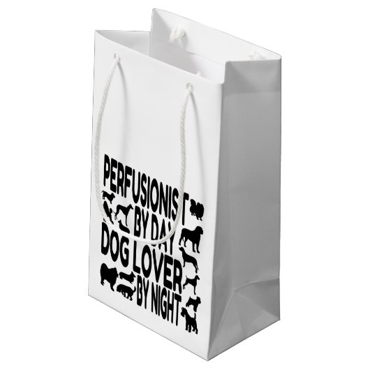 Petit Sac Cadeau Perfusionist aime les chiens (Dos Angle)