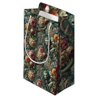 Petit Sac Cadeau Peril baroque - Floral gothique