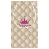 Petit Sac Cadeau Perles Charming Chic, Tiara, Princesse, Glitterie (Dos)