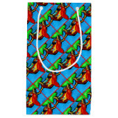 PETIT SAC CADEAU PERROQUET DE FÊTE (Devant)