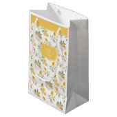 Petit Sac Cadeau Personalized French Country Lemon Pattern Monogram (Devant Angle)