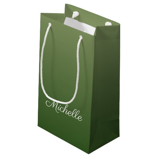 Petit Sac Cadeau Personalized green (Dos Angle)