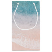 Petit Sac Cadeau Personnalisez Seaside Beach Blue Sea Sand Modèle (Dos)