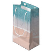 Petit Sac Cadeau Personnalisez Seaside Beach Blue Sea Sand Modèle (Devant Angle)