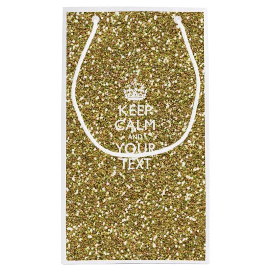 Petit Sac Cadeau Personnalized KEEP CALM AND Your Creative Text (Dos)