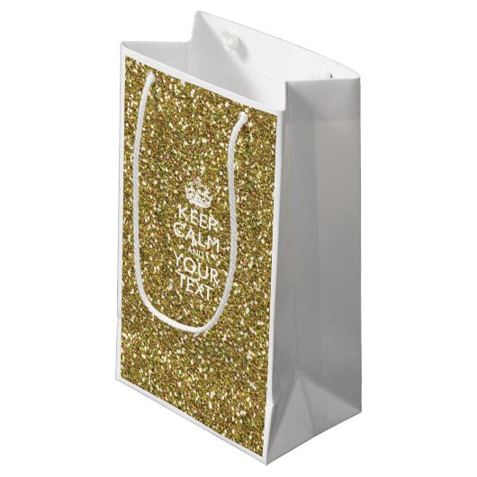 Petit Sac Cadeau Personnalized KEEP CALM AND Your Creative Text (Devant Angle)