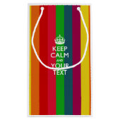 Petit Sac Cadeau Personnalized KEEP CALM AND Your Creative Text (Dos)