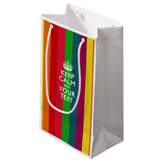 Petit Sac Cadeau Personnalized KEEP CALM AND Your Creative Text (Devant Angle)