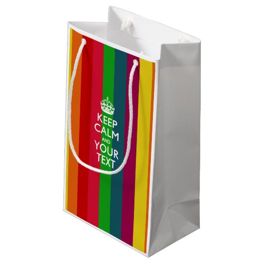 Petit Sac Cadeau Personnalized KEEP CALM AND Your Creative Text (Dos Angle)