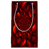 Petit Sac Cadeau Pétale Rouge Noir Bleu (Devant)