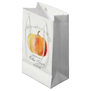 Petit Sac Cadeau Petit Baby shower Citrouille
