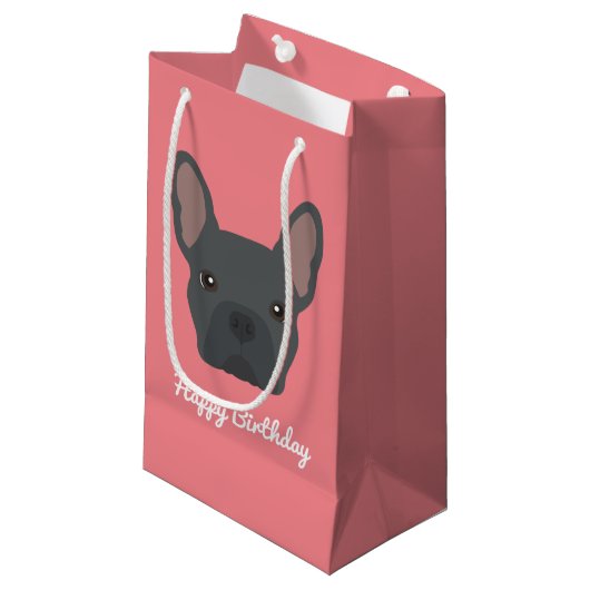 Petit Sac Cadeau Petit sac-cadeau Blue French Bulldog (Devant Angle)