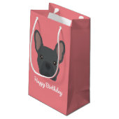 Petit Sac Cadeau Petit sac-cadeau Blue French Bulldog (Dos Angle)