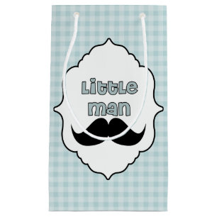 Petit Sac Cadeau Petite moustache d'homme de beau baby shower