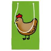 Petit Sac Cadeau petite poule mignonne de poulet de ferme (Devant)