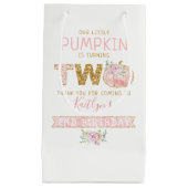Petit Sac Cadeau Petites filles Citrouilles 2e anniversaire (Devant)