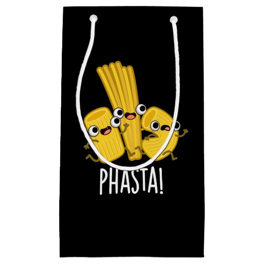 Petit Sac Cadeau Phasta Funny Pâte rapide Pun Dark BG (Devant)