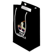 Petit Sac Cadeau Pho Shizzle Funny Noodle Pun Dark BG (Devant Angle)