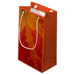 Petit Sac Cadeau Photographie abstraite de la feuille d'érable roug