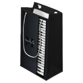 Petit Sac Cadeau Piano noir et blanc (Devant Angle)