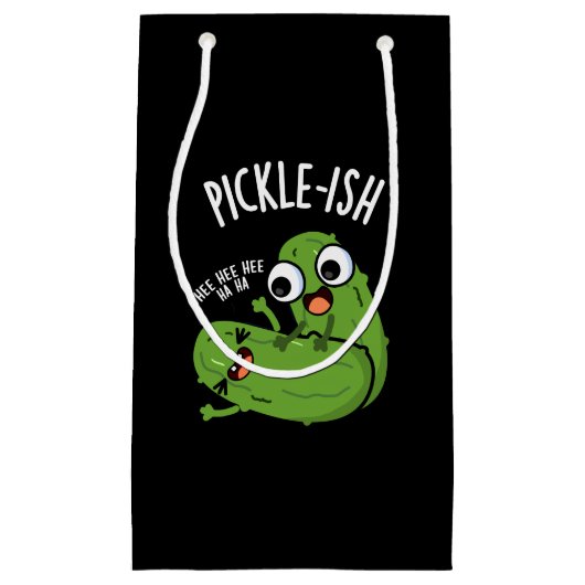 Petit Sac Cadeau Pickle Ticklish Funny Pickle Pickle Puns Dark BG (Devant)