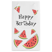 Petit Sac Cadeau Pièces de pastèque Joyeux anniversaire (Dos)