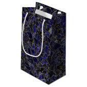 Petit Sac Cadeau Pierres bleues Sapphire avec brillance rayonnante (Dos Angle)