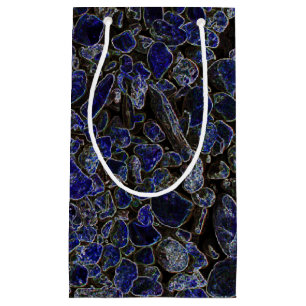 Petit Sac Cadeau Pierres bleues Sapphire avec brillance rayonnante