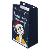 Petit Sac Cadeau Pingouin Noël Neige Hiver Animaux Penguins Sma (Devant Angle)