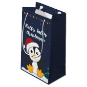 Petit Sac Cadeau Pingouin Noël Neige Hiver Animaux Penguins Sma (Dos Angle)